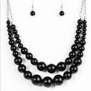 Black beaded necklace